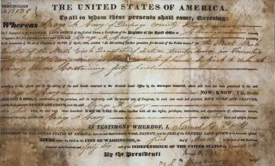 'A window to our past': 1846 document signed by President James Polk tells story of DuPage County